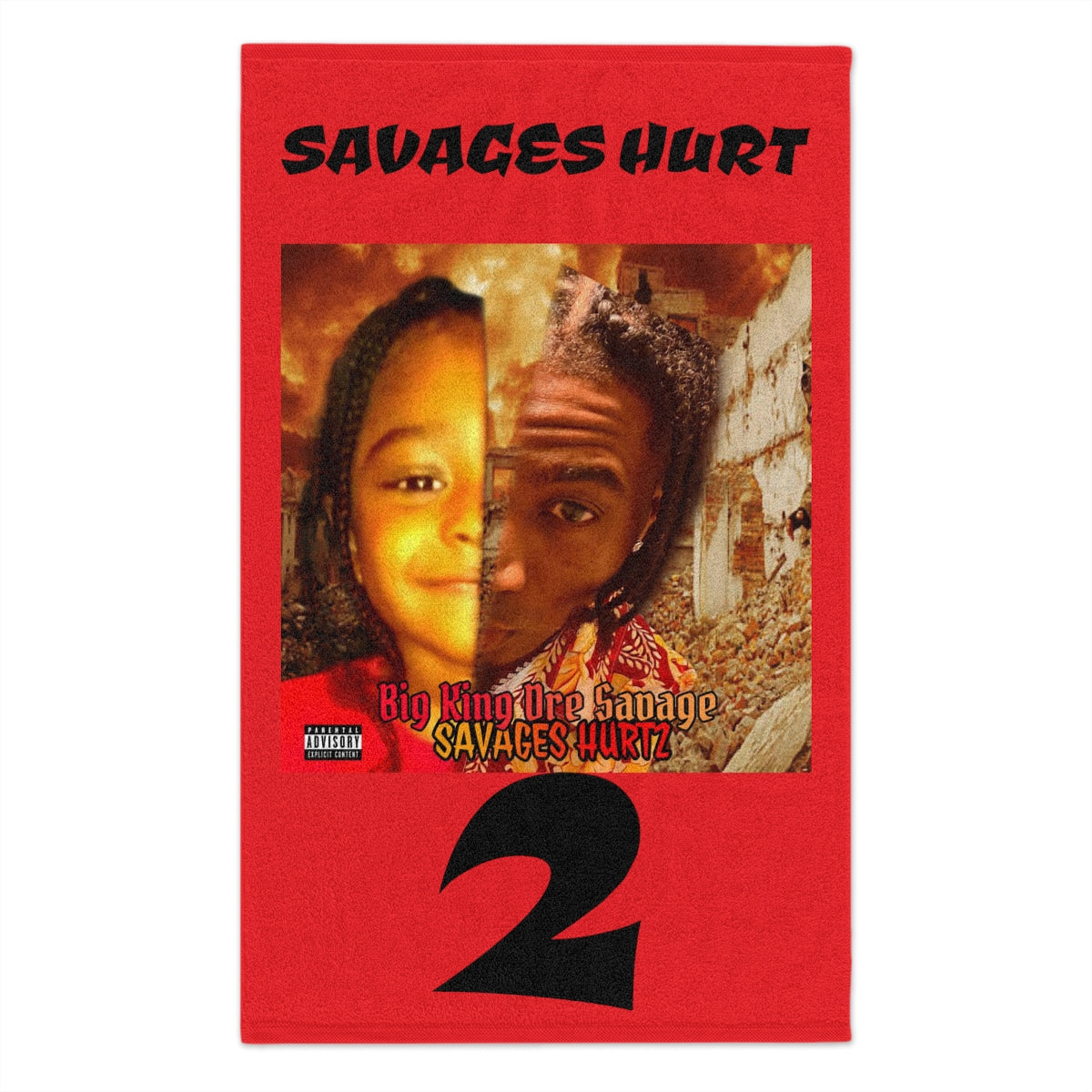 Rally Towel, 11x18.Big King Dre Savage (Savages Hurt2 Album)