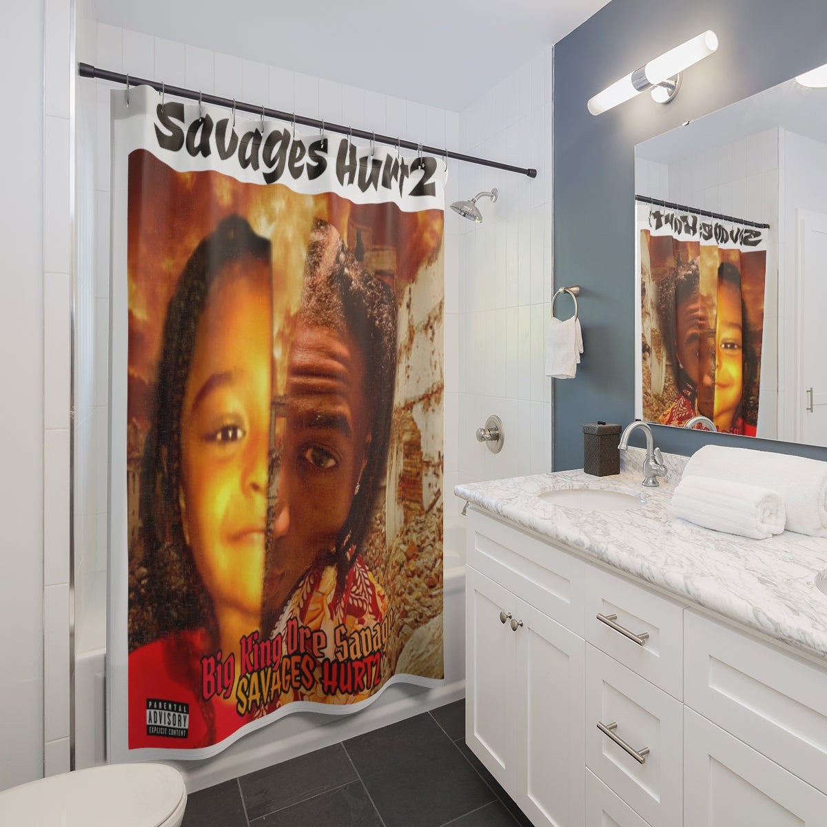 Shower Curtains.Big King Dre Savage (Savages Hurt2 Album Shower C.)