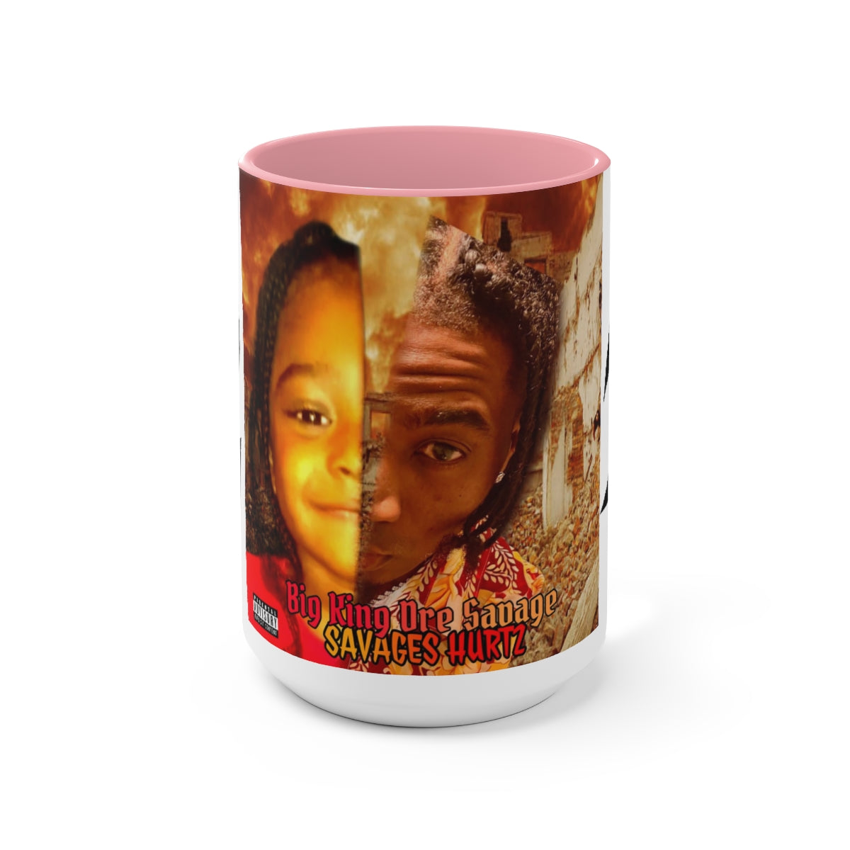 Two-Tone Coffee Mugs, 15oz Big King Dre Savage (Savages Hurt2 Album)