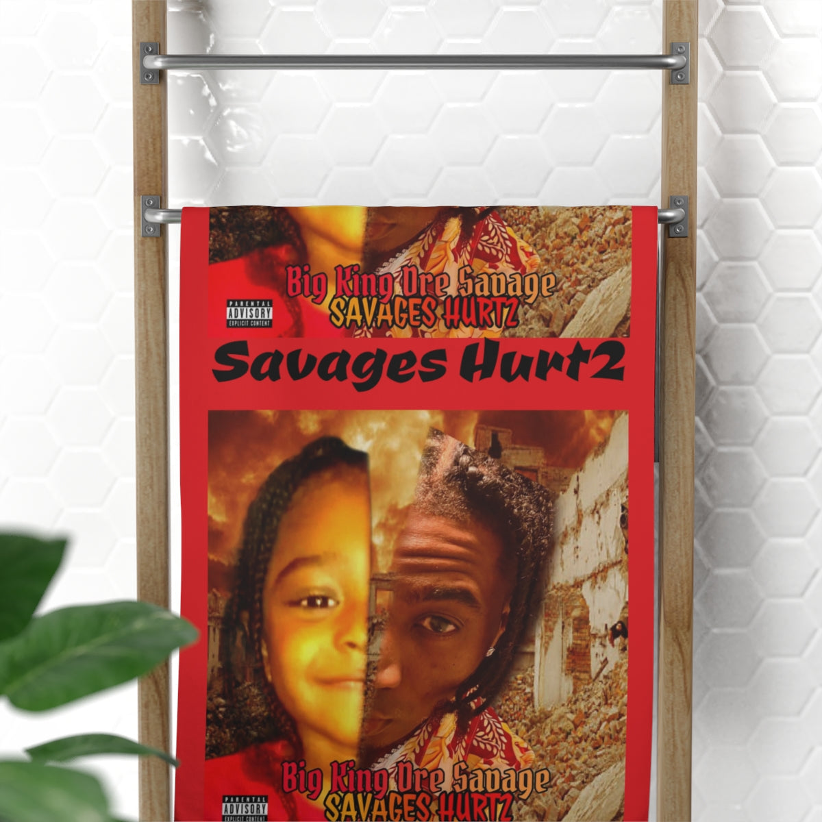 Standard Beach Towel, 30x60.Big King Dre Savage (Savages Hurt2 Album)