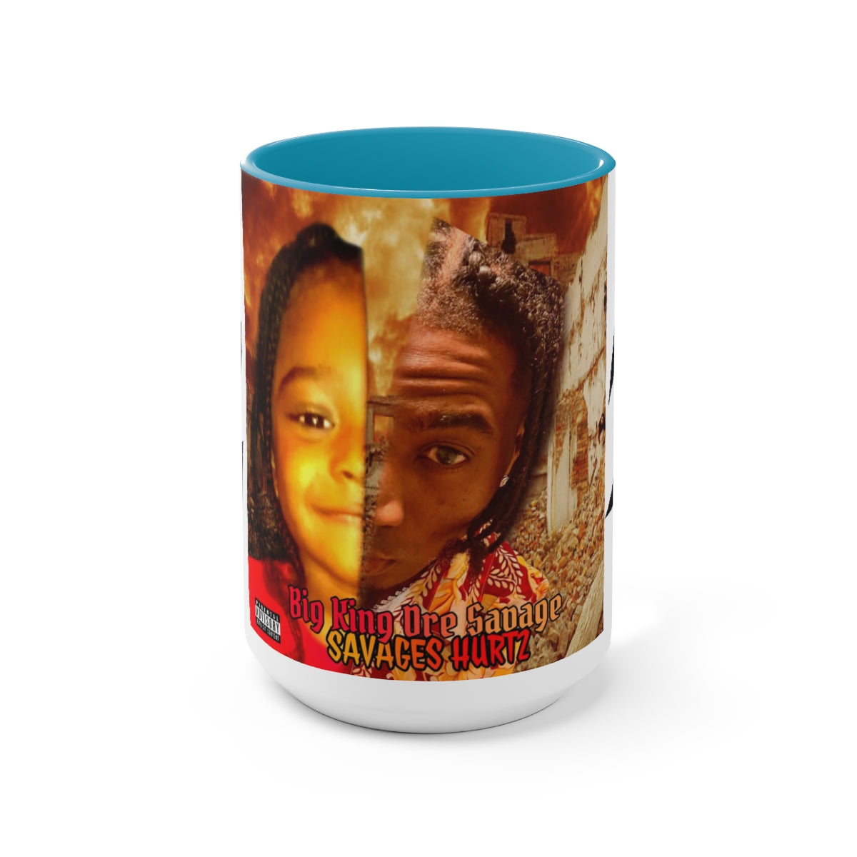 Two-Tone Coffee Mugs, 15oz Big King Dre Savage (Savages Hurt2 Album)