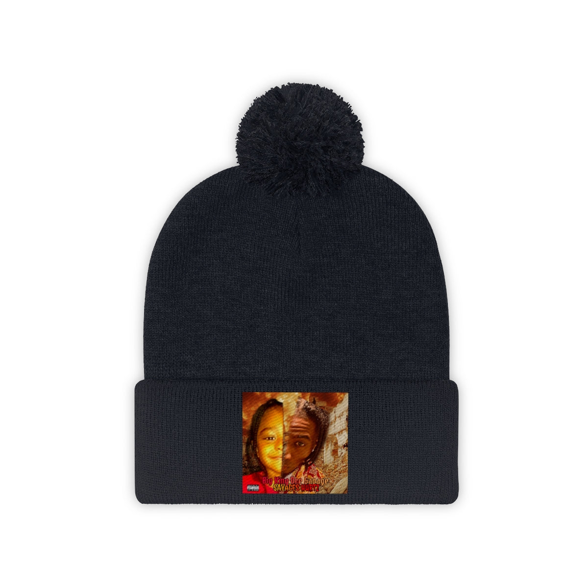 Pom Pom Beanie.Big King Dre Savage (Savages Hurt2 Album Hat)