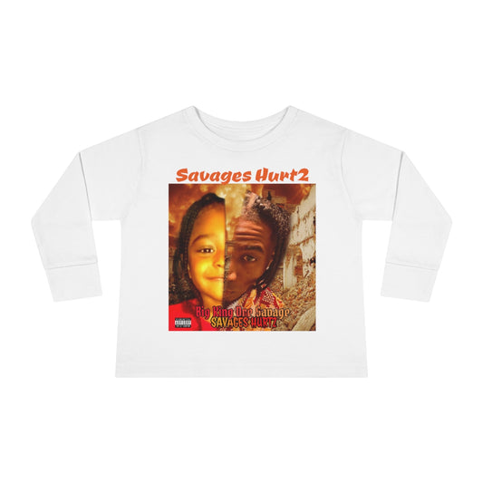 Toddler Long Sleeve Tee.Big King Dre Savage (Savages Hurt2 Album)