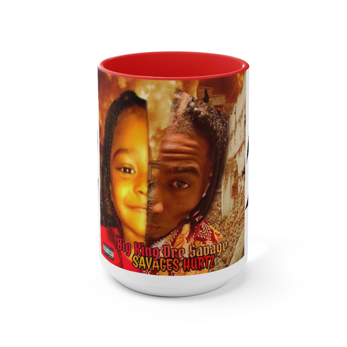 Two-Tone Coffee Mugs, 15oz Big King Dre Savage (Savages Hurt2 Album)