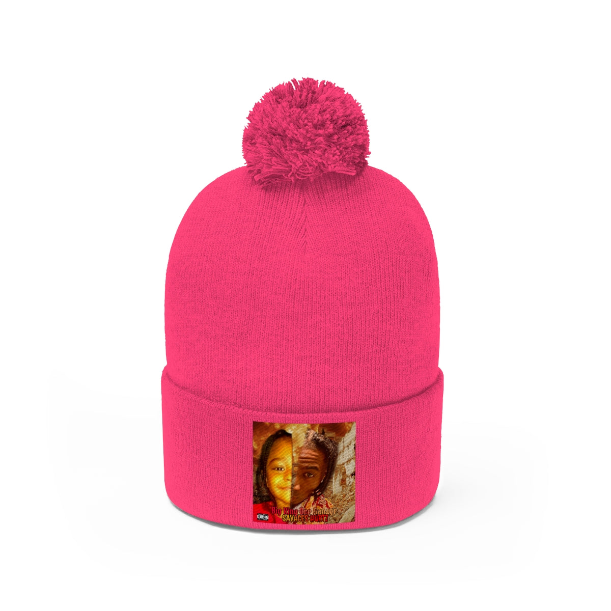 Pom Pom Beanie.Big King Dre Savage (Savages Hurt2 Album Hat)