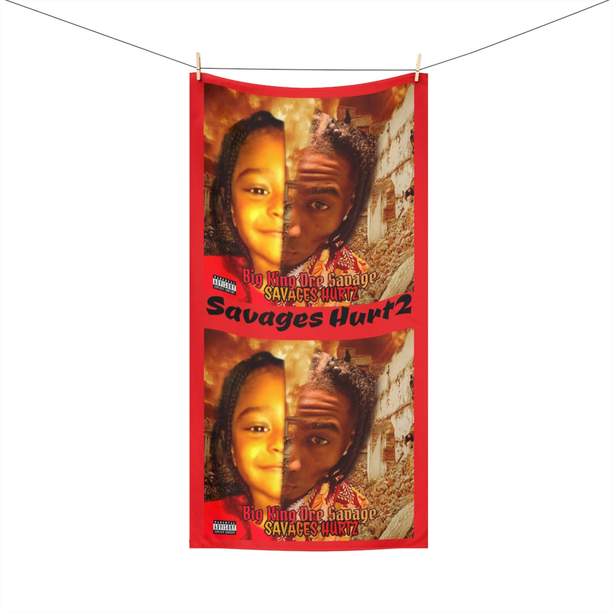 Standard Beach Towel, 30x60.Big King Dre Savage (Savages Hurt2 Album)