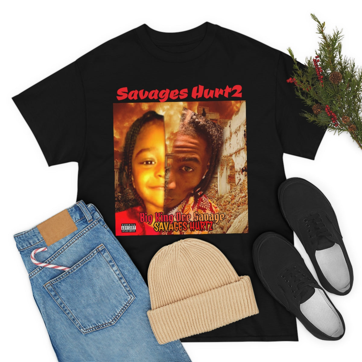 Unisex Heavy Cotton Tee.Big King Dre Savage (Savages Hurt2 Album)