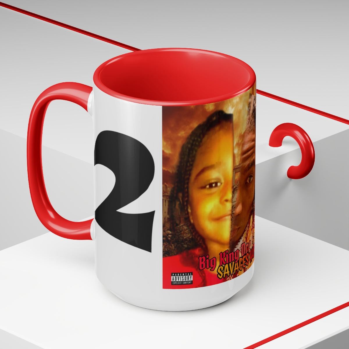 Two-Tone Coffee Mugs, 15oz Big King Dre Savage (Savages Hurt2 Album)