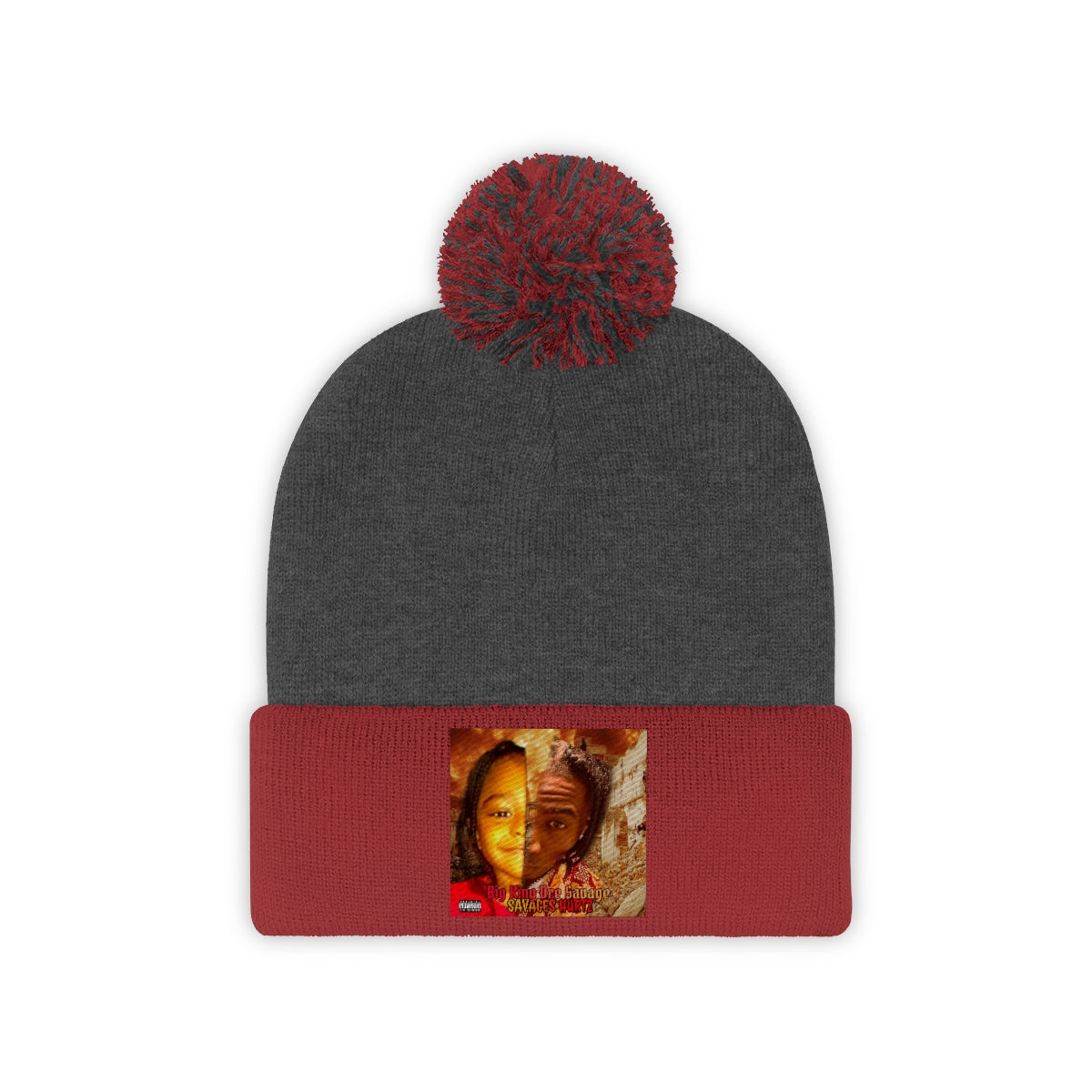 Pom Pom Beanie.Big King Dre Savage (Savages Hurt2 Album Hat)