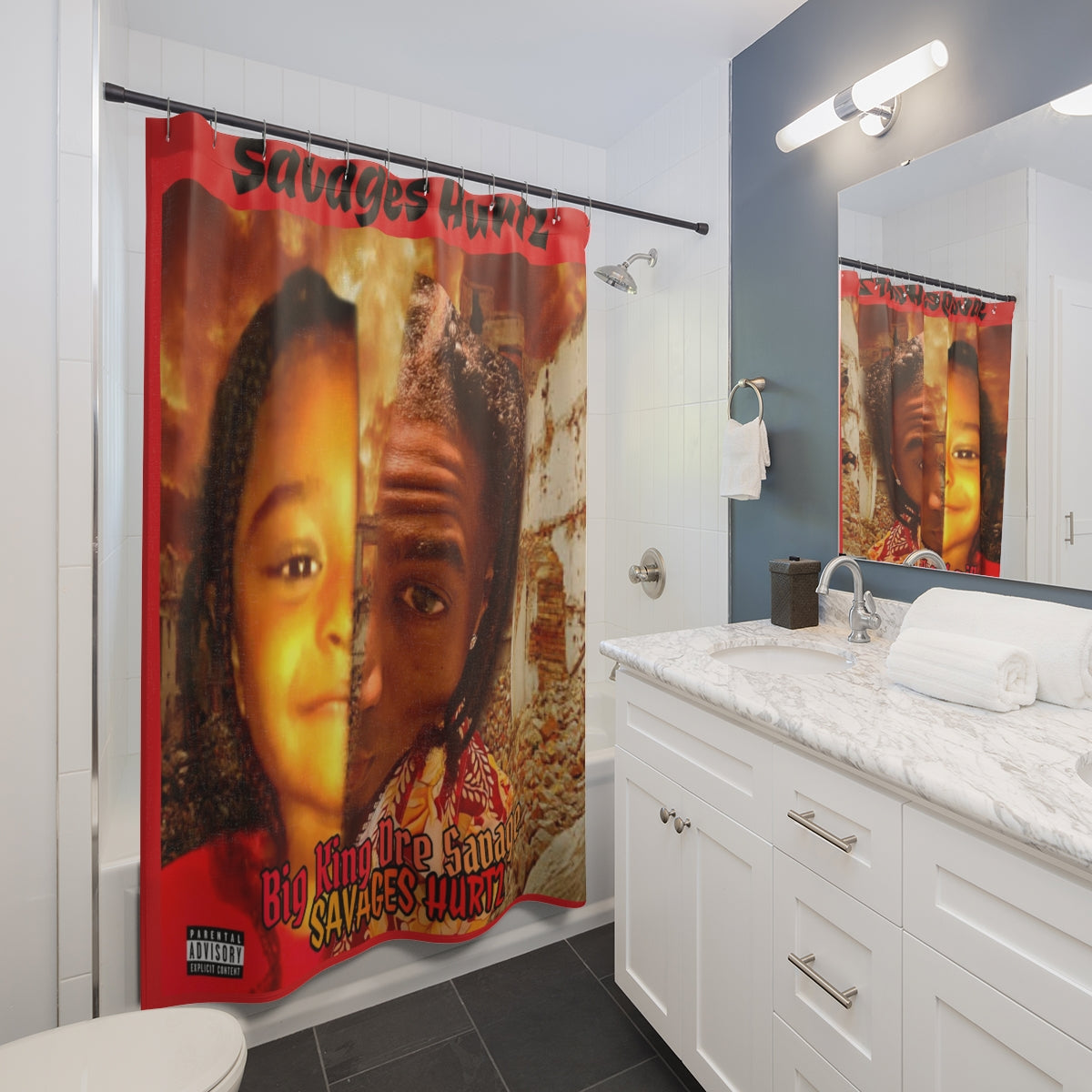 Shower Curtains Big King Dre Savage (Savages Hurt2 Album Shower C.)