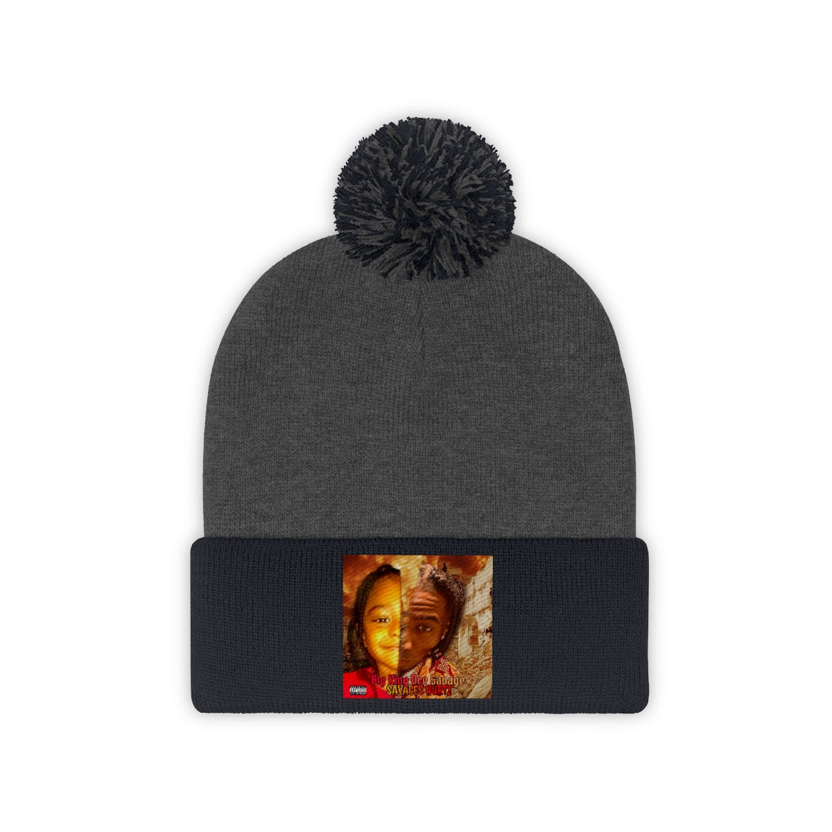 Pom Pom Beanie.Big King Dre Savage (Savages Hurt2 Album Hat)