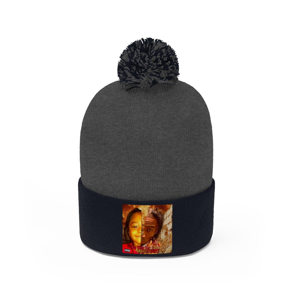 Pom Pom Beanie.Big King Dre Savage (Savages Hurt2 Album Hat)