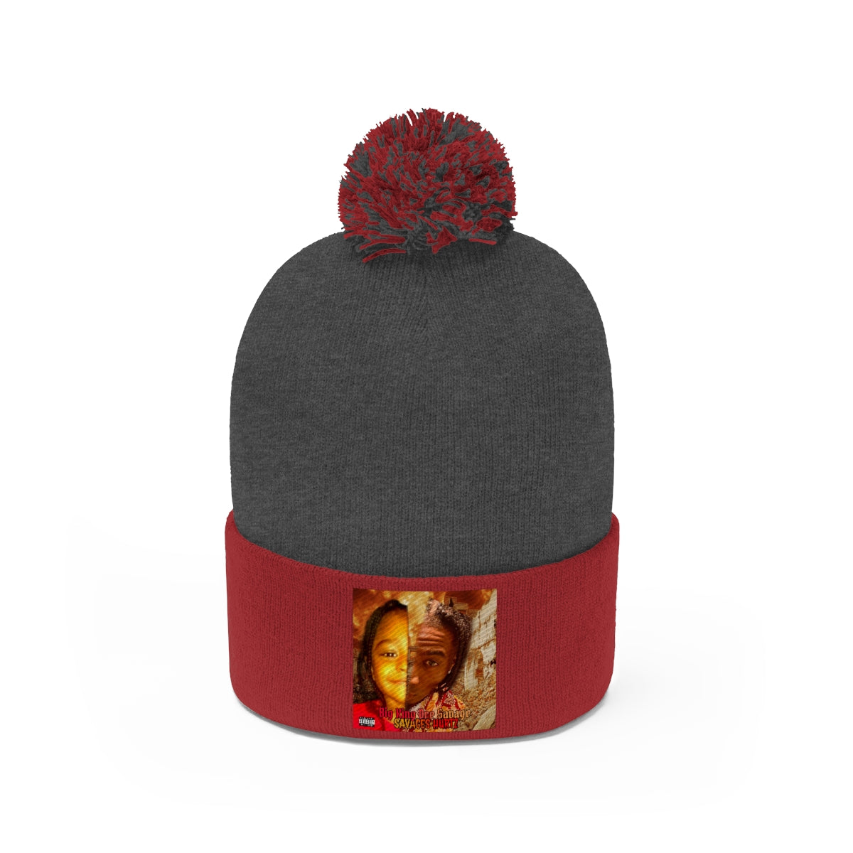 Pom Pom Beanie.Big King Dre Savage (Savages Hurt2 Album Hat)