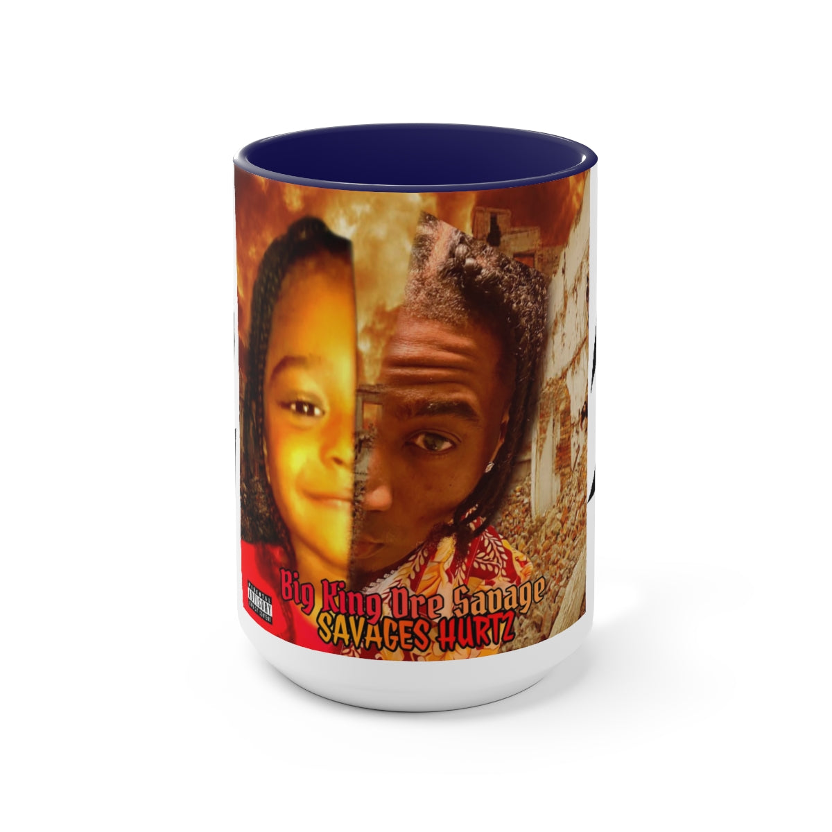 Two-Tone Coffee Mugs, 15oz Big King Dre Savage (Savages Hurt2 Album)