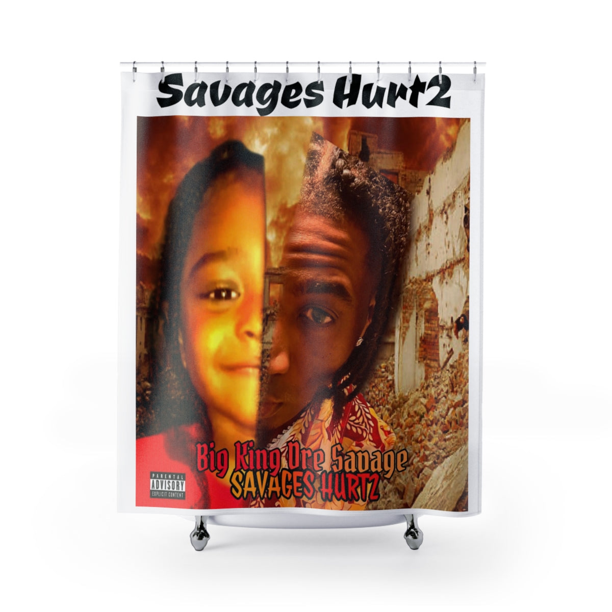 Shower Curtains.Big King Dre Savage (Savages Hurt2 Album Shower C.)