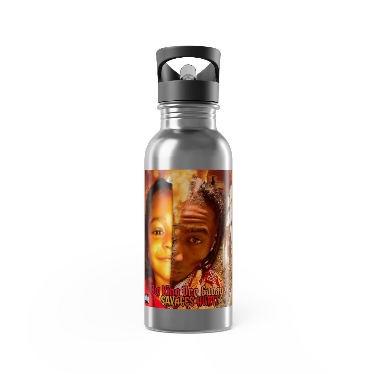 Stainless Steel Water Bottle With Straw, 20oz.Big King Dre Savage (Savages Hurt2 Album)